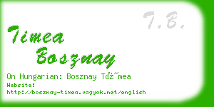 timea bosznay business card